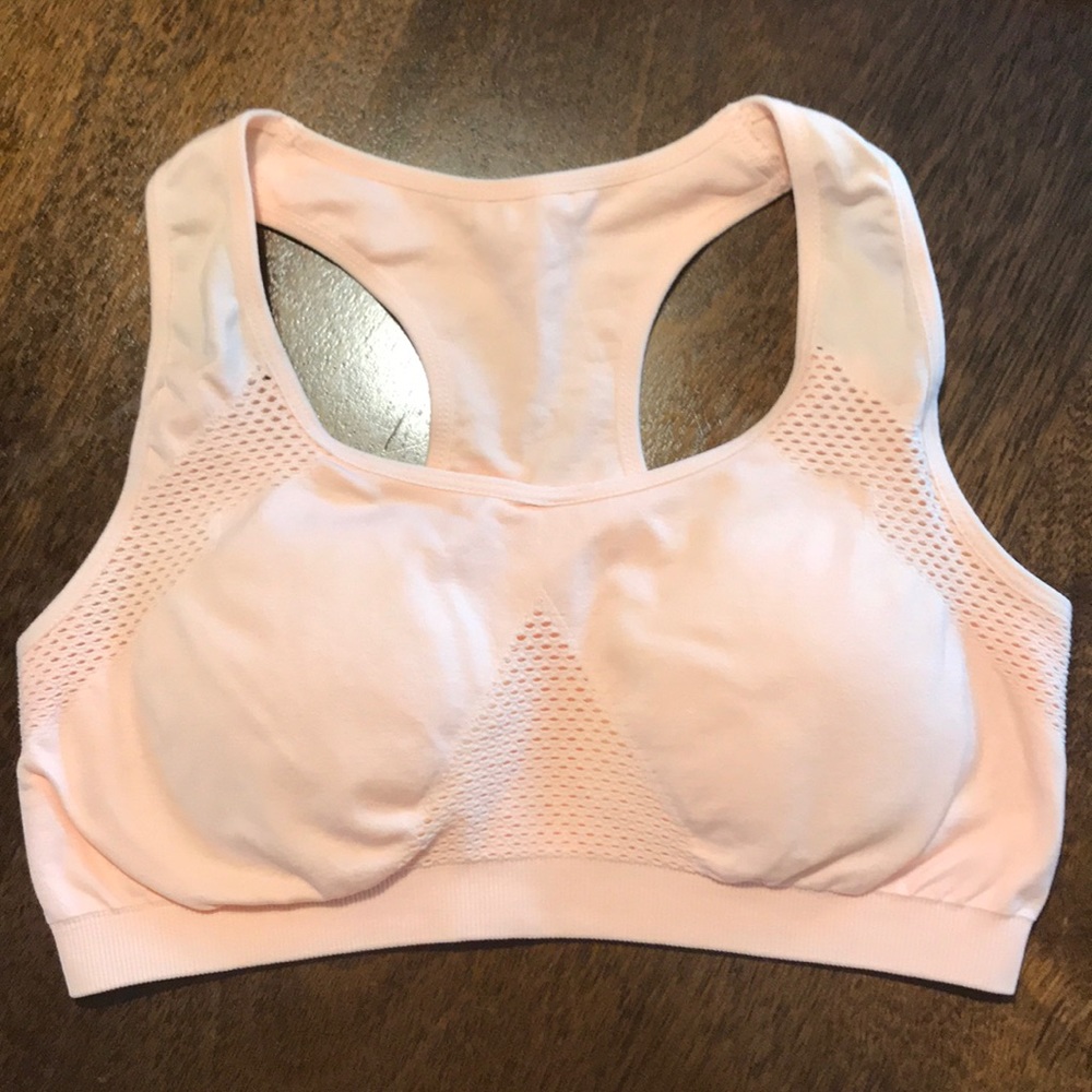 Large Peach Color Sports Bra